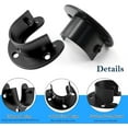 thumbnail image 2 of NOGIS 2 Packs Heavy Duty Stainless Steel Closet Rod Sockets Closet Pole End Supports Flange Rod Holder with Screws, 1.5 Inch Diameter, Black (U-Shaped), 2 of 7
