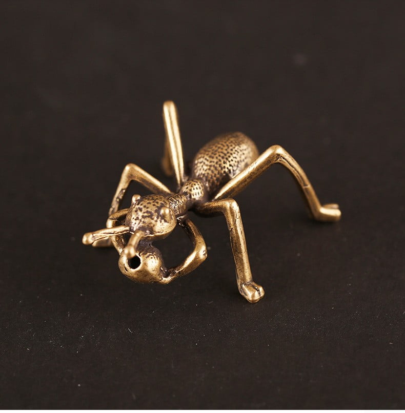Small Mini Brass Ant Figurine Small Statue House Ornament Animal Office Decors 