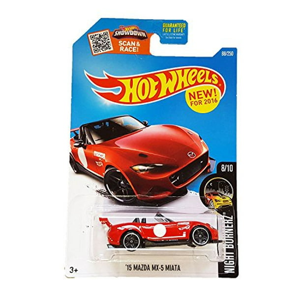 Hot Wheels 2016 Night Burnerz '15 Mazda MX-5 Miata 88/250, Red