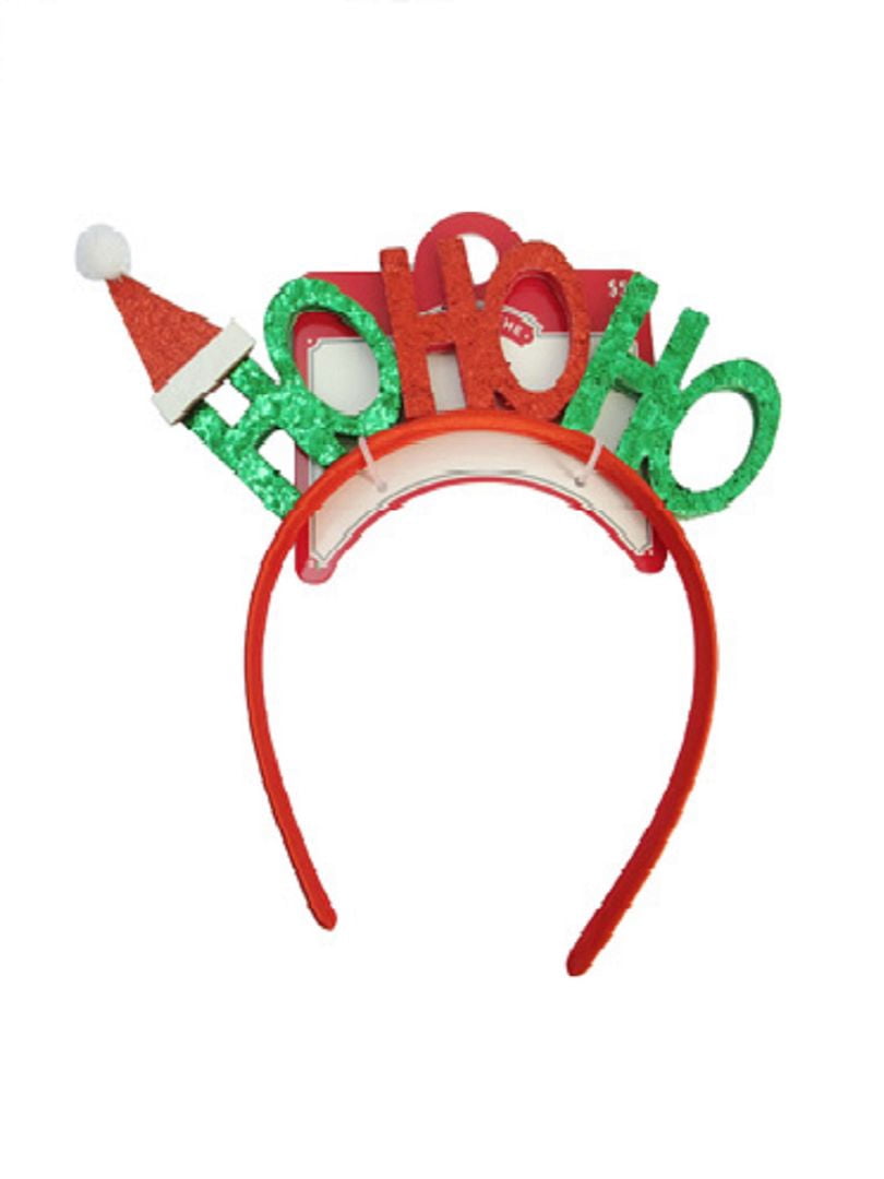 Holiday Time Festive HO-HO-HO Headband for Women and Teens Multi-Color