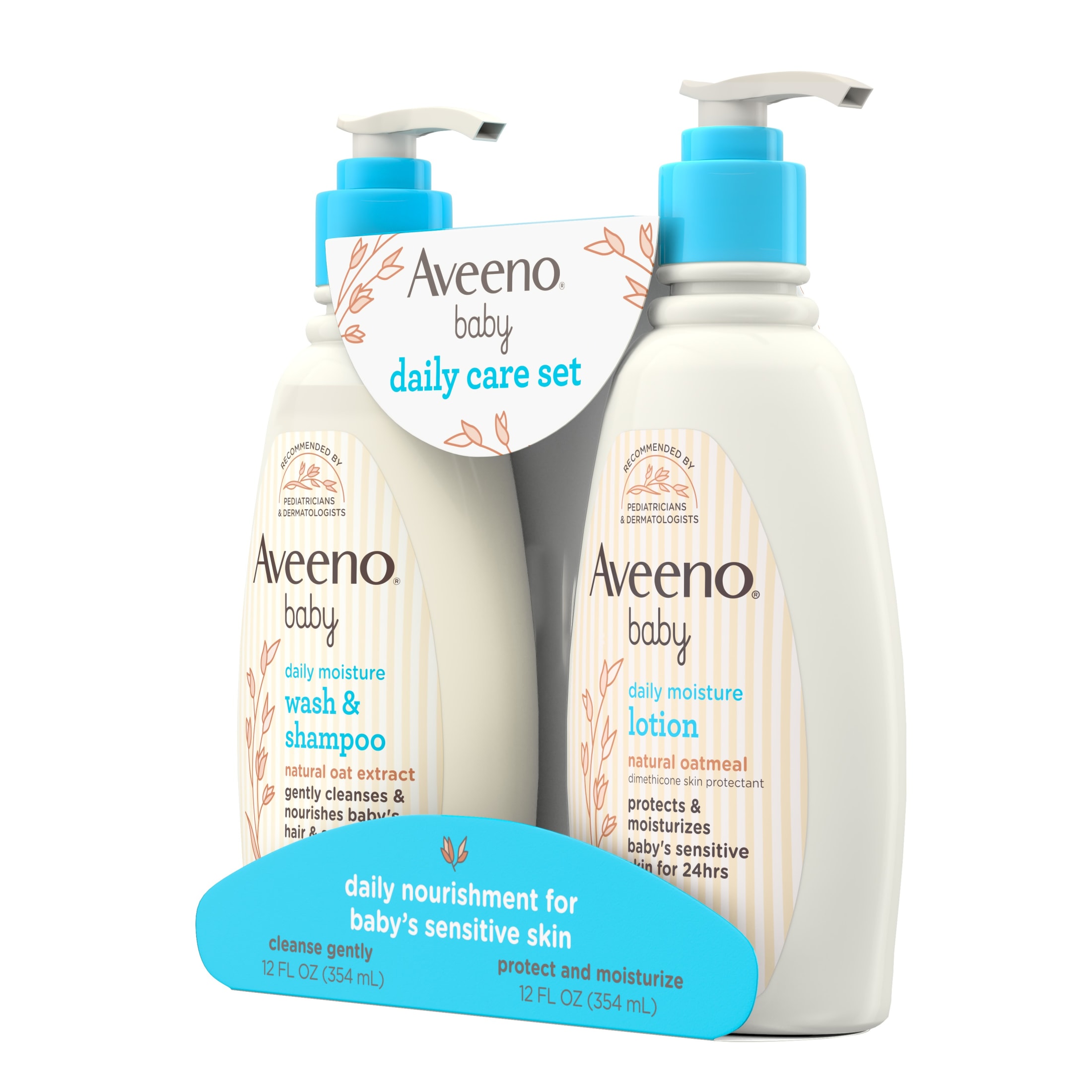 Aveeno Baby Daily Care Gift Set, Baby Wash & Shampoo & Lotion, 2 items ...