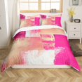 thumbnail image 1 of Erosebridal Housse de Couette Géométrique Rose Simple, Ensembles de Literie Mode Moderne Taille Simple, Literie Réversible Ombrée Abstraite Taille Simple, Décoration de Chambre Ultra Douce, 2 Pcs (Sans Couette), 1 of 7