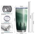 thumbnail image 6 of 20 Oz Misty Forest Landscape Coffee Tumbler Double Wall Insulated Stainless Steel Water Bottle | Metal Reusable Thermoses Flask with Cup Cap | Leak & Sweat Proof with Anti-Dust Lid, 6 of 7