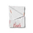 thumbnail image 2 of Saying Soft Flannel Fleece Throw Blanket, Hello Beauty Text with a Pastel Abstract Peony Blossom and Freehand Brush Strokes, Cozy Plush for Indoor and Outdoor Use, 70" x 90", Multicolor, by Ambesonne, 2 of 5