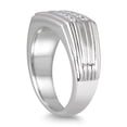 thumbnail image 2 of SZUL 1/2 Carat TW Diamond Men's Double Row Channel Set Ring in 10K White Gold (J-K-L Color, I2-I3 Clarity), 2 of 5