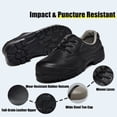 thumbnail image 3 of SKIUHS Men's & Women's Safety Work Shoes – Full-Grain Leather Upper Steel Toe Puncture Resistant Acid & Alkali Resistant Heat Resistant Slip Resistant Work Shoes, 3 of 7