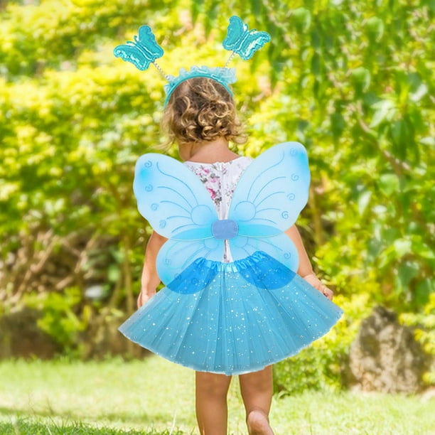 Disfraz De Mariposa Para Niña De 3 A 8 Años – Set Completo Con Alas, Falda, Diadema, Máscara, Pinzas Y Pegatinas – Ideal Para Carnaval Y Cumpleaños