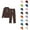 Coffee, variant on Track Suits for Women Set Fall Winter Plain Hoodie and Sweatpants 2 Piece Matching Sweatsuit Travel Lounge Set