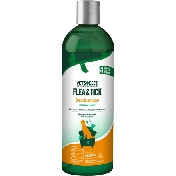 Champú para perros Vet's Best Flea and Tick Advanced Strength 355 ml