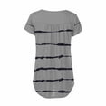 thumbnail image 4 of IROINNID Women's Printed Round Neck Pleated Short Sleeve Loose Tunic Tops, 4 of 4