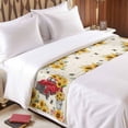 thumbnail image 4 of Bed Runner Scarf for King Size Bed, Spring Yellow Sunflowers Beds Scarf Throws for Foot of Bedding, Farmhouse Car Bees Country Decorative Beds Runners for Bedroom Guestroom, 94"x20", 4 of 8