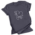 thumbnail image 7 of Fesfesfes Womens Tshirts Graphic Women's Valentine's Day Printed Short Sleeved Round Neck T-shirt Tops Shirts for Women L(US:8), 7 of 7