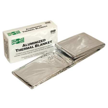 - Pac-Kit 21-005G Silver Disposable Emergency Blanket, 52In x 84In