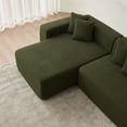 thumbnail image 5 of 105.51'' Modular Sectional Sofa Couch for Living Room, Sherpa Fabric L-Shape Couch, 5 Seater Modern Corner Sofa Couch with Chaise Lounge, Comfy Couch Without Installation,Green, 5 of 6