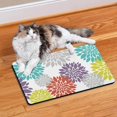 thumbnail image 2 of Boho Retro Floral Pet Feeding Mat-Abstract Art Pattern Absorbent Pet Placemat for Food and Water Bowl, with Waterproof Rubber Backing, Quick Dry Water Dispenser Mat for Dog and Cat (12"x20"), 2 of 7