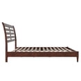 thumbnail image 3 of King Size Wood Platform Bed - Low Profile Modern Bed Frame Walnut Finish, 3 of 5