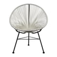 thumbnail image 1 of Alarah Modern Wire Lounge Chair in White, 1 of 5