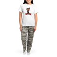 thumbnail image 4 of CafePress - Snorkel Yorkie Women's Light Pajamas - Women's Short Sleeve Print T-Shirt and Pants Light Cotton Pajama Set, 4 of 7