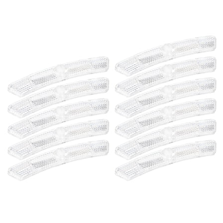 Beaupretty 10Pcs Mountain Bike White Plastic Wheel Reflectors Spoke Accessories Safety Warning Signs