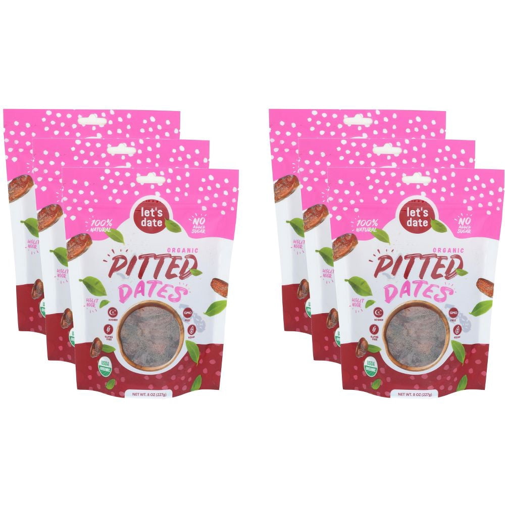 (Pack Of 6) Lets Date Dates Pitted Organic 8 Oz