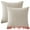 Beige, variant on Unique Bargains 2Pcs Decorative Throw Pillow Covers for Sofa Beige 16" x 16"