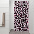 thumbnail image 2 of Pink and Black Of Leopard Print Shower Curtain 36"x72" ,Bathroom Decorative Shower Curtains Set with 12 Hooks,Modern Waterproof Washable Shower Curtain, 2 of 6