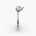 thumbnail image 3 of Amor Jewel Pear Cut 1.7 Ct Lab Created Diamond Wedding Anniversary Ring - Stamped 14K White Gold Plated Wedding Ring - Promise Wedding Gift - Engagement Ring for Women's - Proposal Delicate Ring, 3 of 4
