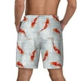 thumbnail image 3 of Kdxio Koi Fish Corals,Spring Summer Print Men's Swim Trunks with Compression Liner 7 Inch Inseam Quick Dry Swim Shorts, 3 of 7