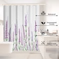 thumbnail image 5 of MIZHONA Lavender Floral Shower Curtain,Rustic Purple Flower Bathroom Curtain 60x72 Inch, 5 of 8