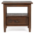 thumbnail image 2 of Simpli Home Warm Shaker Solid Wood 20 inch Wide Transitional End Table in Distressed Charcoal Brown, 2 of 10