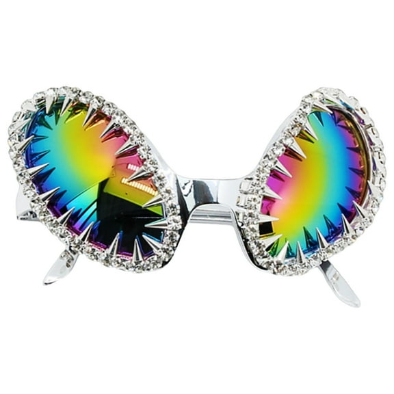Yokua Punk Rivet Frame Sunglasses for Women Men Unisex Stage Props Alien Eye Glasses