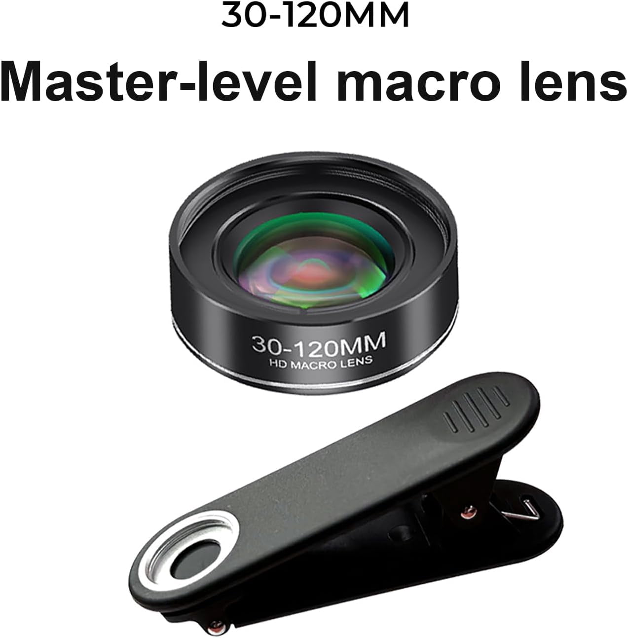 Professional 10X Macro Lens for Smartphones, 4K Ultra HD Glass Lens with Universal Clip, Lens Caps & Carrying Case, Fits iPhone, Samsung, Pixel, Android Phones