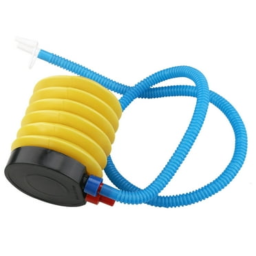 IBASETOY Balloon Inflator Foot Pump with Outlet Hole Small Size Portable Yellow Plastic Design
