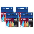 thumbnail image 1 of Cartucho de tinta Epson 60 DuraBrite Ultra de capacidad estándar (paquete de 4), 1 of 1