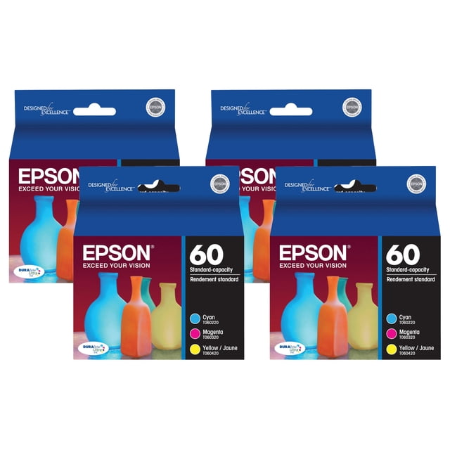 Cartucho de tinta Epson 60 DuraBrite Ultra de capacidad estándar (paquete de 4)