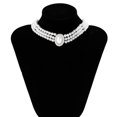 thumbnail image 4 of Yoyauz 3 Tier Pearl Necklace Women's Bohemian Pearl String Necklace Fashion Jewelry Halloween Party Christmas Gifts, 4 of 4