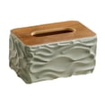 thumbnail image 2 of Dispensador de papel con tapa para caja de pañuelos, elegante y rectangular, accesorios para baño. Verde, 2 of 8