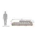 thumbnail image 6 of Marcel 109.5" Bubble Modular Modern Chaise Single Arm 3-Piece Sofa Pebble Gray, 6 of 10