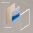 thumbnail image 4 of PixonSign Framed Canvas Print Wall Art Set - Sun Purple Pink Sky Blue Mountain Range Art - Set of 3 Abstract Geometric Illustrations Gradient Colorful Art Wall Décor - 12"x16"x3 Panels White, 4 of 5