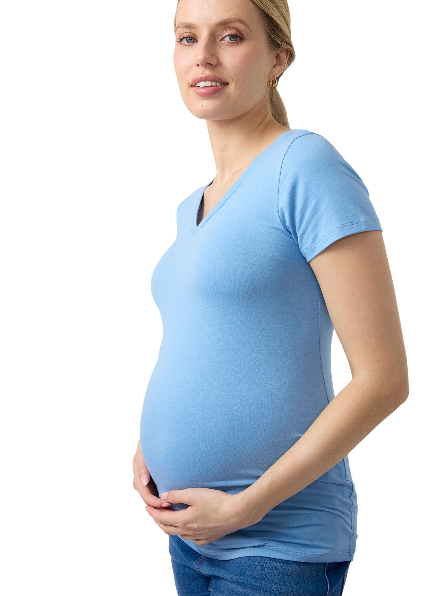 Ingrid & Isabel For Every Belly Maternity Fitted V-Neck Tee, Sizes S-XXL