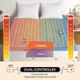 thumbnail image 4 of COZONY Twin Size Electric Heated Mattress Pad, Soft Breathable Mattress Pad with 10 Heat Setting Dual Controller & 10 Hours Auto Off, Electric Bed Warmer W/ Overheat Protection, Gray, 39*75*18", 4 of 8