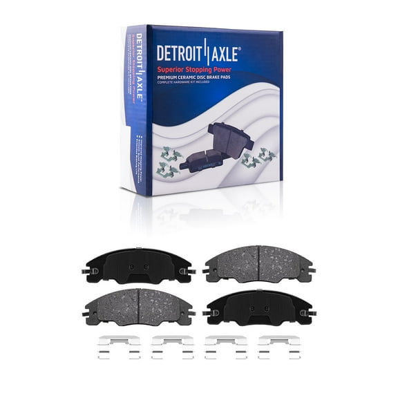 Detroit Axle - Front Ceramic Brake Pads with Hardware Kit for 2008 2009 2010 2011 Ford Focus
