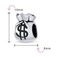 thumbnail image 3 of Bling Jewelry Womens Good Luck Money Bag Charm Bead Sterling Silver for European Bracelet, 3 of 3