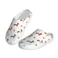 thumbnail image 2 of Kdxio winter Snowflake Dachshund Women's Men's Slippers Plush Slip-On House Slipper for Winter Indoor Soft Cushion Non-slip Fluffy Slides Slippers-13, 2 of 7