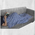 thumbnail image 6 of Baseball Soft Flannel Fleece Throw Blanket, Balls on Blue Toned Background Softball Themed Illustration, Cozy Plush for Indoor and Outdoor Use, 60" x 80", Vermilion Pale Blue, by Ambesonne, 6 of 6