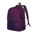 thumbnail image 1 of Disketp Black Dark Blue Purple print Canvas Backpack Lightweight Travel Daypack Student Rucksack Laptop Backpack-, 1 of 5