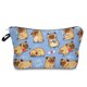 thumbnail image 1 of Bolsa de cosméticos de Arte Abstracto Sloth para mujer, neceser impermeable con estampado de hojas de tortuga, estilo personalizado, bolsa de maquillaje de viaje LIUWENJING unisex, 1 of 2