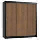 thumbnail image 2 of Ropero Closet Madesa Lyon Plus 3 Puertas Corredizas 4 Cajones Negro/Marrón, 2 of 5