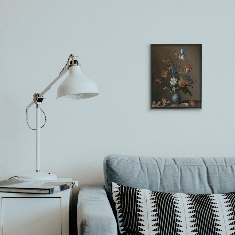Stupell Industries Vintage Bouquet Design with Butterfly Shell Accents Designed by Ziwei Li