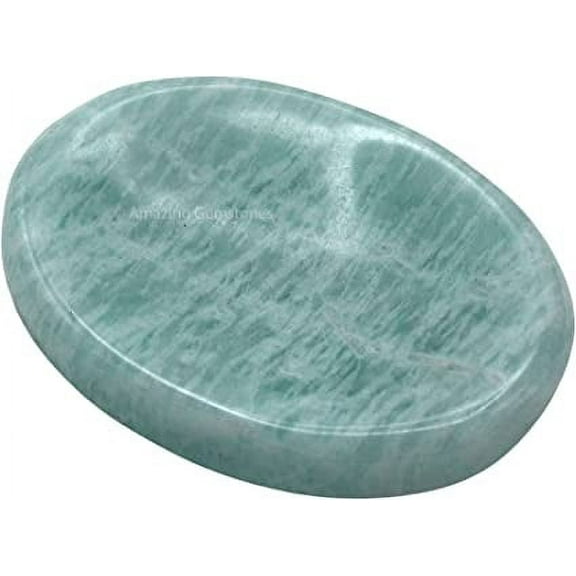 Amazonite Crystal Thumb Worry Stone for Anxiety